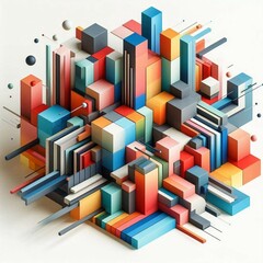 abstract 3d cubes