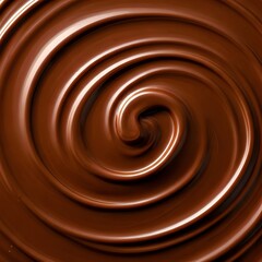  A molten chocolate texture with glossy highlights, AI Generated