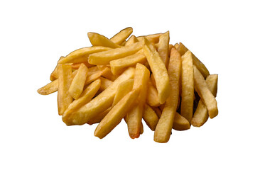 Delicious crispy French fries with salt and spices