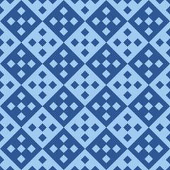 Blue seamless pattern with geometric shapes