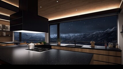 modern design, clean, spacious kitchen with bright colors