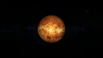 3d venus surface rotated footage
