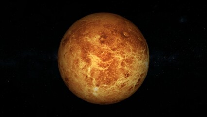 3d venus surface rotated zoom in footage with black background © NCSF