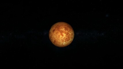 3d venus surface rotated zoom in footage