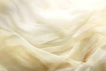 Fototapeta premium Soft, flowing beige fabric drapes elegantly.