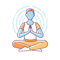 meditation pose vector icon, meditation pose vector illustration - simple illustration of meditation pose, perfect for logos and iconsmeditation pose