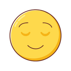 peaceful face emoji vector icon, peaceful face emoji vector illustration - simple illustration of peaceful face emoji, perfect for logos and iconspeaceful face emoji