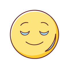 peaceful face emoji vector icon, peaceful face emoji vector illustration - simple illustration of peaceful face emoji, perfect for logos and iconspeaceful face emoji