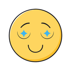 peaceful face emoji vector icon, peaceful face emoji vector illustration - simple illustration of peaceful face emoji, perfect for logos and iconspeaceful face emoji