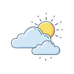 sunlight shining through clouds icon, sunlight shining through clouds vector,