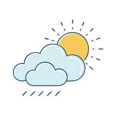 sunlight shining through clouds icon, sunlight shining through clouds vector,