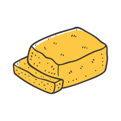 cornbread vector icon, cornbread vector illustration - simple illustration of cornbread, perfect for logos and iconscornbread