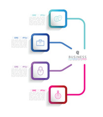 Obraz premium Vector business Presentation Connecting Steps Infographic Template