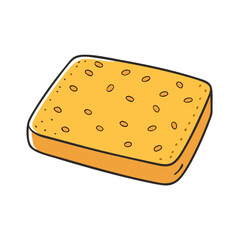 cornbread vector icon, cornbread vector illustration - simple illustration of cornbread, perfect for logos and iconscornbread