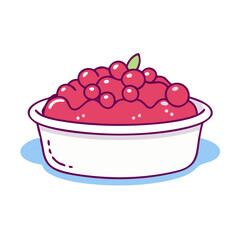 cranberry sauce vector icon, cranberry sauce vector illustration - simple illustration of cranberry sauce, perfect for logos and iconscranberry sauce