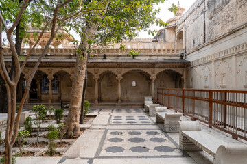 Detail Aufnahmen vom Udaipur Palast in Rajasthan, Indien, Asien