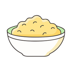 mashed potatoes vector icon, mashed potatoes vector illustration - simple illustration of mashed potatoes, perfect for logos and iconsmashed potatoes