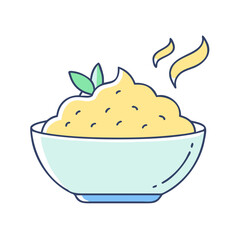 mashed potatoes vector icon, mashed potatoes vector illustration - simple illustration of mashed potatoes, perfect for logos and iconsmashed potatoes