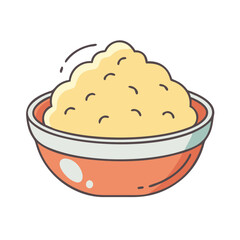 mashed potatoes vector icon, mashed potatoes vector illustration - simple illustration of mashed potatoes, perfect for logos and iconsmashed potatoes