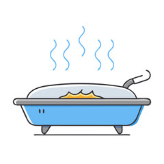 roasting pan vector icon, roasting pan vector illustration - simple illustration of roasting pan, perfect for logos and iconsroasting pan