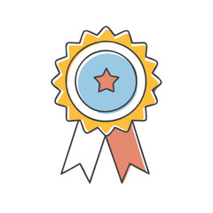 award ribbon vector icon, award ribbon vector illustration - simple illustration of award ribbon, perfect for logos and iconsaward ribbon