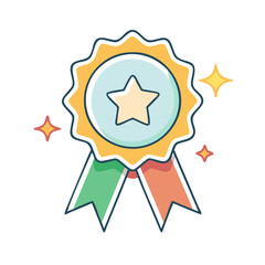 award ribbon vector icon, award ribbon vector illustration - simple illustration of award ribbon, perfect for logos and iconsaward ribbon