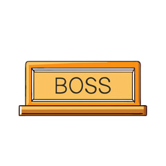 desk nameplate with boss vector icon, desk nameplate with boss vector illustration - simple illustration of desk nameplate with boss, perfect for logos and iconsdesk nameplate with boss
