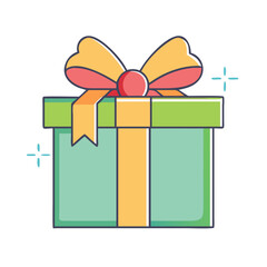 gift box vector icon, gift box vector illustration - simple illustration of gift box, perfect for logos and iconsgift box