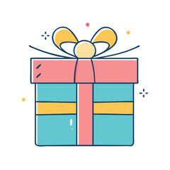 gift box vector icon, gift box vector illustration - simple illustration of gift box, perfect for logos and iconsgift box