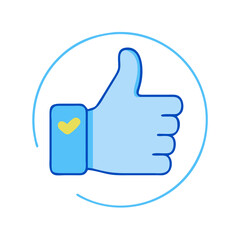 thumbs up vector icon, thumbs up vector illustration - simple illustration of thumbs up, perfect for logos and iconsthumbs up