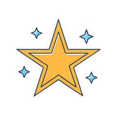 star vector icon, star vector illustration - simple illustration of star, perfect for logos and iconsstar