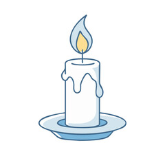 candle in a holder vector icon, candle in a holder vector illustration - simple illustration of candle in a holder, perfect for logos and icons candle in a holder