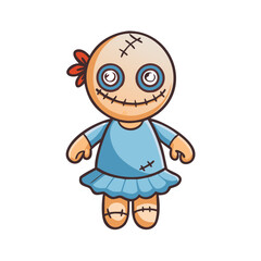 creepy doll vector icon, creepy doll vector illustration - simple illustration of creepy doll, perfect for logos and icons creepy doll