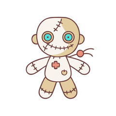 creepy doll vector icon, creepy doll vector illustration - simple illustration of creepy doll, perfect for logos and icons creepy doll