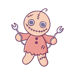cursed doll vector icon, cursed doll vector illustration - simple illustration of cursed doll, perfect for logos and icons cursed doll