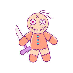 cursed doll vector icon, cursed doll vector illustration - simple illustration of cursed doll, perfect for logos and icons cursed doll