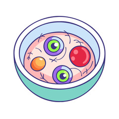 eyeball soup vector icon, eyeball soup vector illustration - simple illustration of eyeball soup, perfect for logos and icons eyeball soup