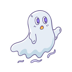 floating ghost vector icon, floating ghost vector illustration - simple illustration of floating ghost, perfect for logos and icons floating ghost