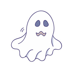 floating ghost vector icon, floating ghost vector illustration - simple illustration of floating ghost, perfect for logos and icons floating ghost