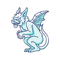 gargoyle vector icon, gargoyle vector illustration - simple illustration of gargoyle, perfect for logos and icons gargoyle