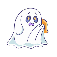 ghost in a sheet vector icon, ghost in a sheet vector illustration - simple illustration of ghost in a sheet, perfect for logos and icons ghost in a sheet