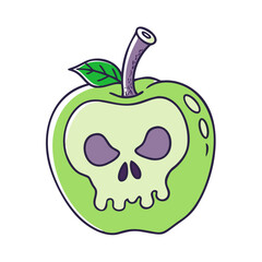 poison apple vector icon, poison apple vector illustration - simple illustration of poison apple, perfect for logos and icons poison apple