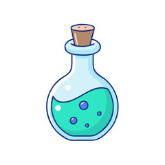 potion vial vector icon, potion vial vector illustration - simple illustration of potion vial, perfect for logos and icons potion vial