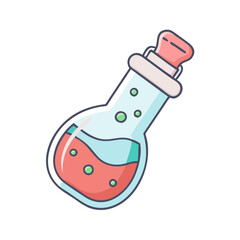 potion vial vector icon, potion vial vector illustration - simple illustration of potion vial, perfect for logos and icons potion vial