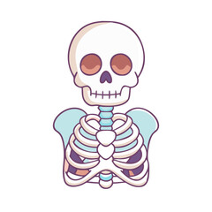skeleton vector icon, skeleton vector illustration - simple illustration of skeleton, perfect for logos and icons skeleton