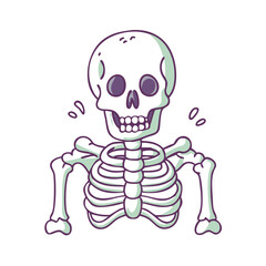 skeleton vector icon, skeleton vector illustration - simple illustration of skeleton, perfect for logos and icons skeleton