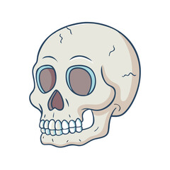 skull vector icon, skull vector illustration - simple illustration of skull, perfect for logos and icons skull