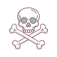 skull and crossbones vector icon, skull and crossbones vector illustration - simple illustration of skull and crossbones, perfect for logos and icons skull and crossbones