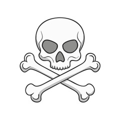 skull and crossbones vector icon, skull and crossbones vector illustration - simple illustration of skull and crossbones, perfect for logos and icons skull and crossbones