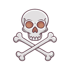 skull and crossbones vector icon, skull and crossbones vector illustration - simple illustration of skull and crossbones, perfect for logos and icons skull and crossbones